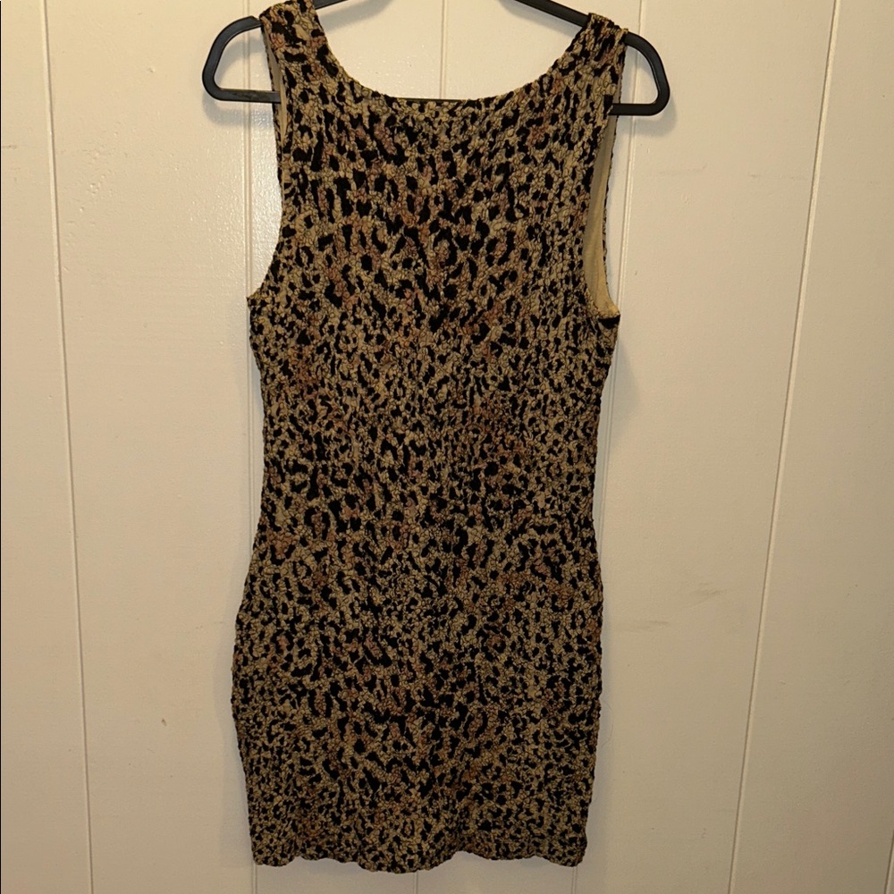 Free People Leopard Print Bodycon Dress, size medium